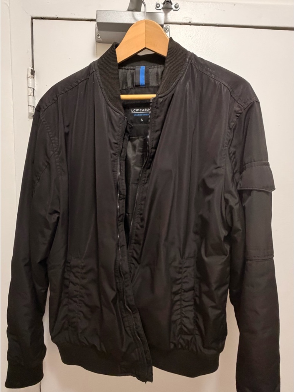 LCW Casual Black Bomber Jacket for Men